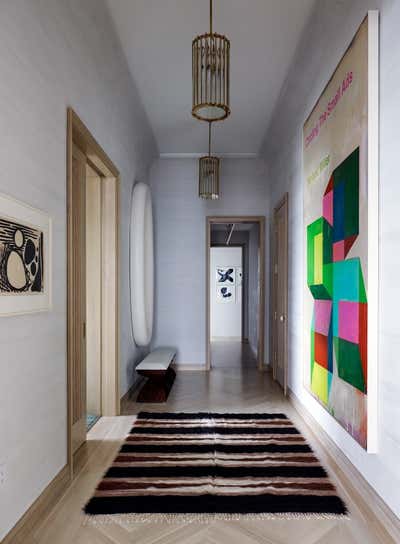 Contemporary Apartment Entry and Hall. PARK AVENUE AERIE by William McIntosh Design.