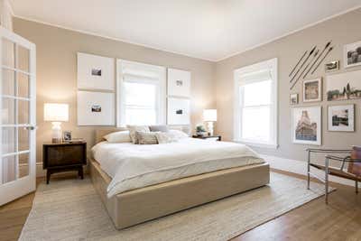  Mid-Century Modern Bohemian Family Home Bedroom. Boston Condo  by Pepper Design Co..