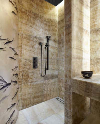  Transitional Hotel Bathroom. Cosmopolitan of Las Vegas - Boulevard Penthouses by Daun Curry Design Studio.