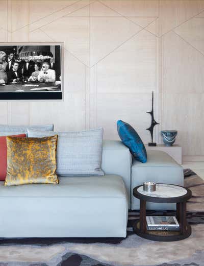  Contemporary Transitional Hotel Living Room. Cosmopolitan of Las Vegas - Boulevard Penthouses by Daun Curry Design Studio.