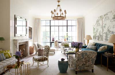  Traditional Family Home Living Room. NYC Brownstone by Ashley Whittaker Design.