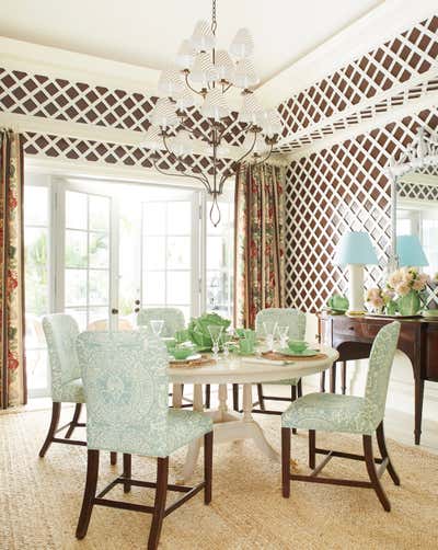  Coastal Traditional Vacation Home Dining Room. South Florida by Ashley Whittaker Design.