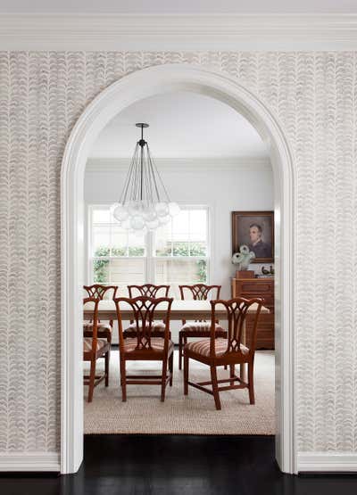  Transitional Family Home Dining Room. West University by Liz MacPhail Interiors.