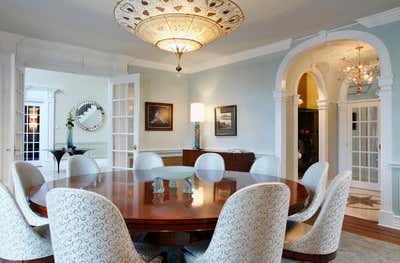  Contemporary Transitional Family Home Dining Room. New Jersey Estate by M. Studio Gallery Fine & Applied Arts LLC.