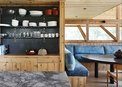  Coastal Vacation Home Kitchen. Andrew Geller House by All Things Dirt.