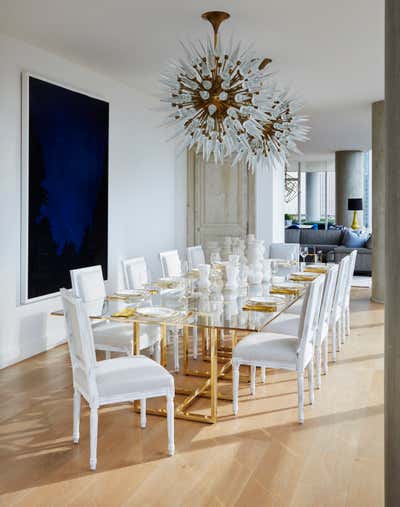  Eclectic Family Home Dining Room. Chicago Apartment by Sasha Adler Design.