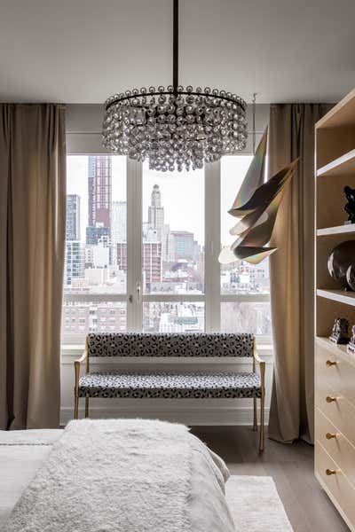  Art Deco Apartment Bedroom. NEW YORK HIGH RISE by Joyce Sitterly Interior Design.