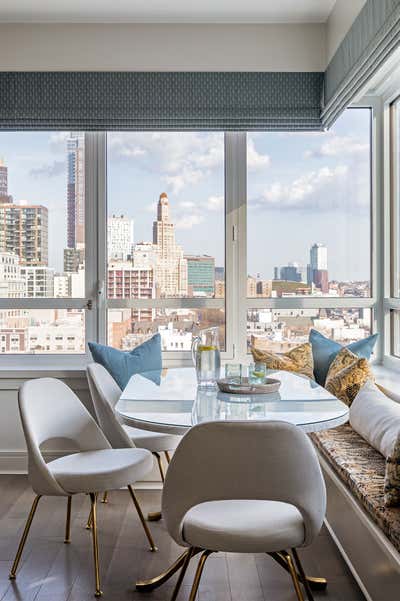  Mid-Century Modern Apartment Dining Room. NEW YORK HIGH RISE by Joyce Sitterly Interior Design.