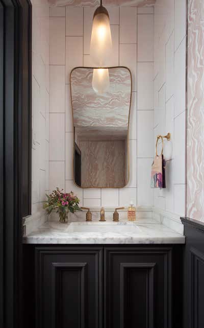  Traditional Family Home Bathroom. West University by Liz MacPhail Interiors.
