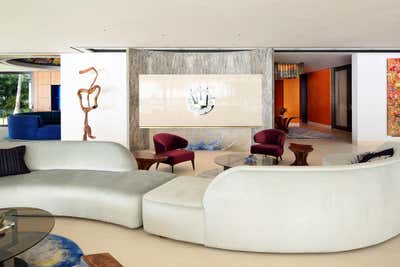 Modern Beach House Living Room. Honolulu by David Desmond, Inc..