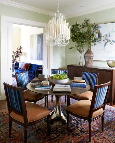  Transitional Family Home Dining Room. Mission Sanctuary  by Suzanne Childress Design.