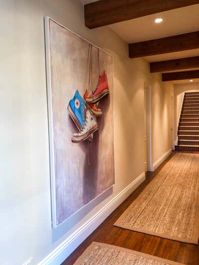 Mediterranean Transitional Beach House Entry and Hall. Pebble Beach Mediterranean by CSL Art Consulting.