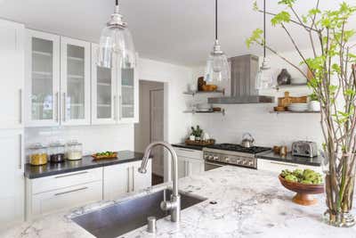  Transitional Family Home Kitchen. Mill Valley In The Trees by Suzanne Childress Design.