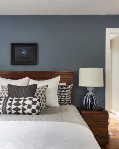  Transitional Family Home Bedroom. Mill Valley In The Trees by Suzanne Childress Design.