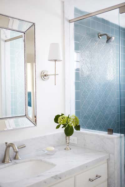  Transitional Family Home Bathroom. Avenues Arts and Crafts by Suzanne Childress Design.