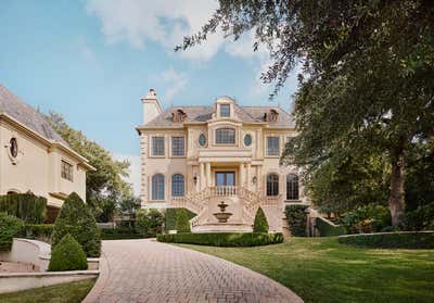  French Maximalist Family Home Exterior. Westlake Estate by Ashby Collective.