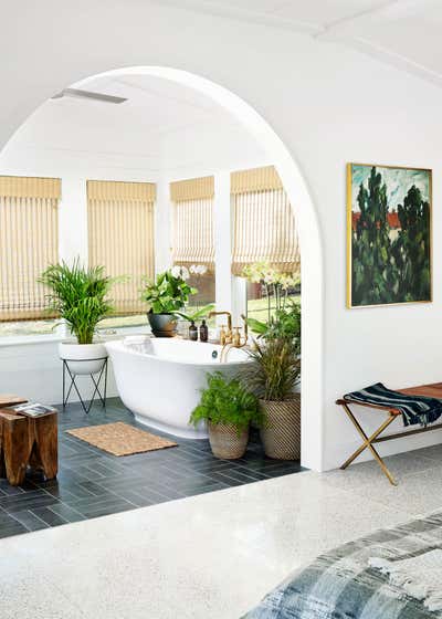  Mid-Century Modern Family Home Bathroom. Zilker Park MCM by Ashby Collective.