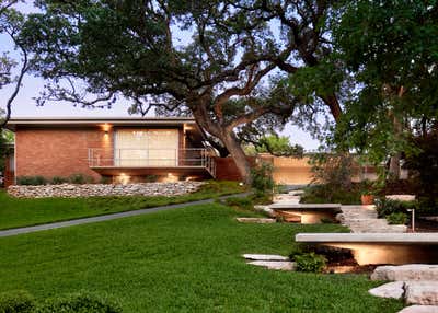  Mid-Century Modern Family Home Exterior. Mid-century Preservation by Ashby Collective.