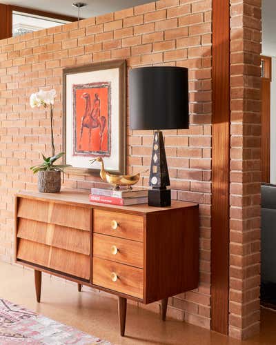  Mid-Century Modern Family Home Entry and Hall. Mid-century Preservation by Ashby Collective.