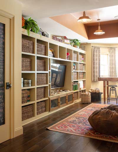  Craftsman Family Home Workspace. Artist's Residence  by Lisa Queen Design.