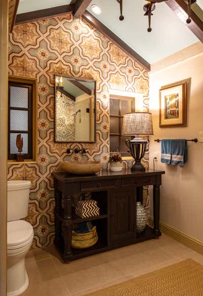  Eclectic Family Home Bathroom. Artist's Residence  by Lisa Queen Design.