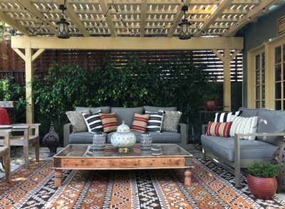 Moroccan Patio and Deck. Artist's Residence  by Lisa Queen Design.