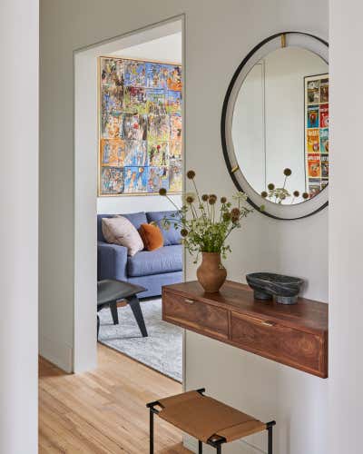  Mid-Century Modern Apartment Entry and Hall. Brooklyn Heights Pied-a-Terre by Lewis Birks LLC.
