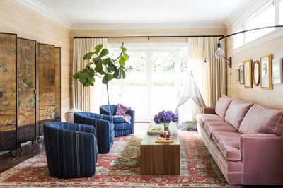  Bohemian Family Home Living Room. CARRIAGE HOUSE by Redmond Aldrich Design.