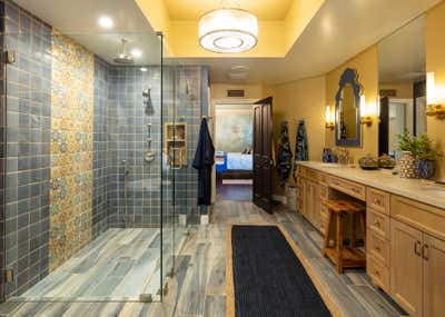  Bohemian Bathroom. Artist's Residence  by Lisa Queen Design.