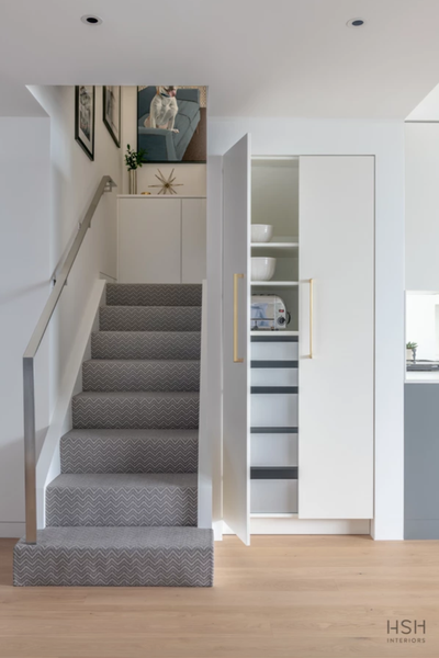 Contemporary Apartment Entry and Hall. City Condo in the Sky by HSH Interiors.