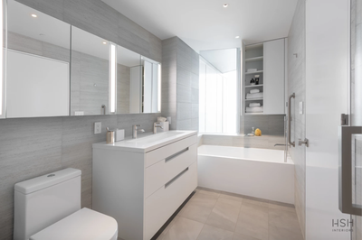  Modern Apartment Bathroom. City Condo in the Sky by HSH Interiors.