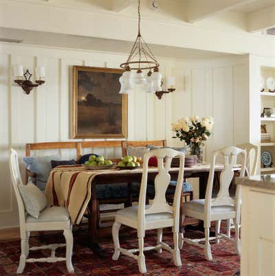  Coastal Traditional Vacation Home Dining Room. Bethany Beach, DE by Mona Hajj Interiors.