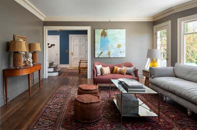  Transitional Family Home Living Room. Historic Portland Home by Daniel House.