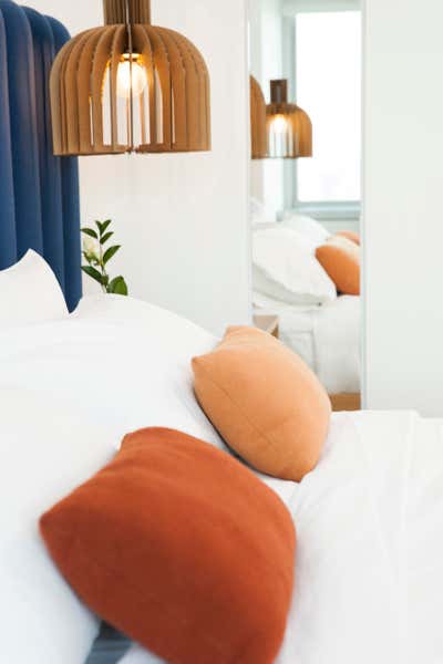  Mid-Century Modern Hotel Bedroom. W Hotel Suites by Cochineal Design.