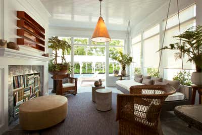  Coastal Beach House Living Room. Holiday House 2013 by Huniford Design Studio.