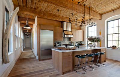 Contemporary Vacation Home Kitchen. Holiday House 2014 by Huniford Design Studio.