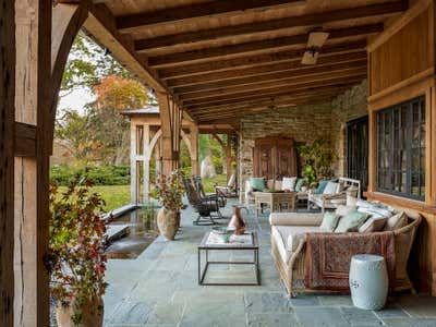  Traditional Mediterranean Family Home Patio and Deck. Baltimore, MD  by Mona Hajj Interiors.