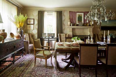  Mediterranean Family Home Dining Room. Chevy Chase, MD by Mona Hajj Interiors.
