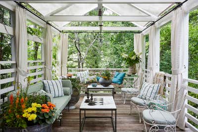 Mediterranean Patio and Deck. Chevy Chase, MD by Mona Hajj Interiors.