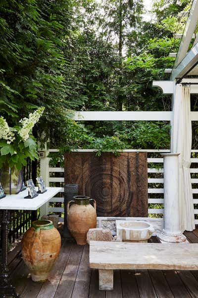 Mediterranean Patio and Deck. Chevy Chase, MD by Mona Hajj Interiors.