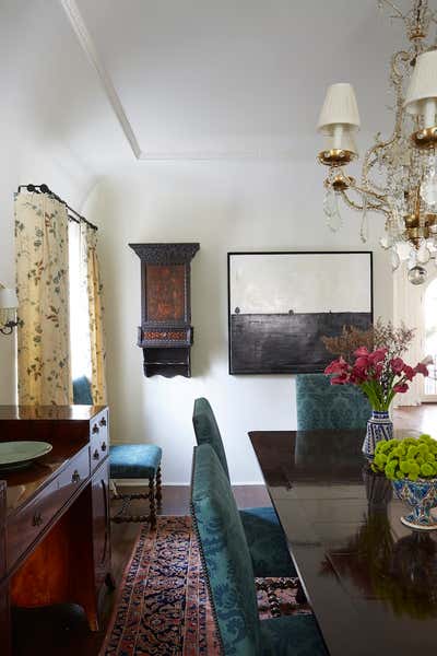  British Colonial Family Home Dining Room. Beverly Hills, CA  by Mona Hajj Interiors.