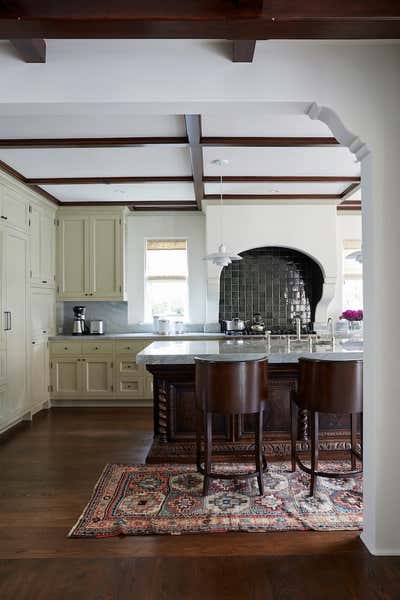  British Colonial Family Home Kitchen. Beverly Hills, CA  by Mona Hajj Interiors.