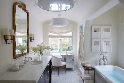  British Colonial Family Home Bathroom. Beverly Hills, CA  by Mona Hajj Interiors.