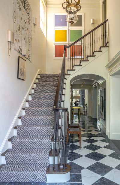  Modern Family Home Entry and Hall. Georgetown, DC by Mona Hajj Interiors.
