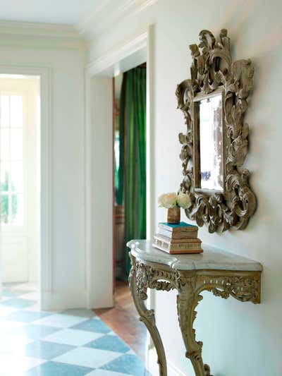  Transitional Family Home Entry and Hall. Refined French by Deborah Walker + Associates.