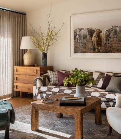  English Country Living Room. Olympic Manor by Heidi Caillier Design.