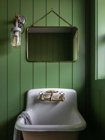  English Country Bathroom. Ballard Cottage by Heidi Caillier Design.