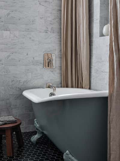  English Country Family Home Bathroom. Ballard Cottage by Heidi Caillier Design.