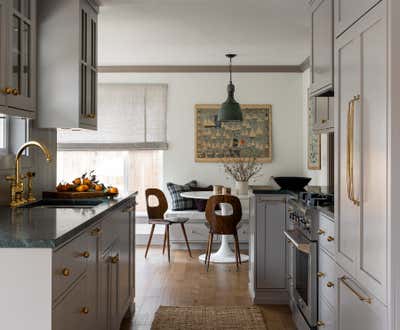  English Country Family Home Kitchen. Ballard Cottage by Heidi Caillier Design.