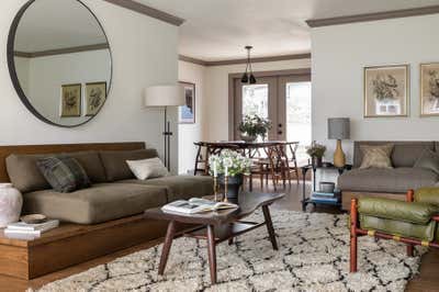 Mid-Century Modern Family Home Living Room. Ballard Cottage by Heidi Caillier Design.